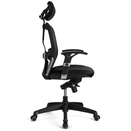 Silla ergonómica FELIX PRO, soporte lumbar, en negro