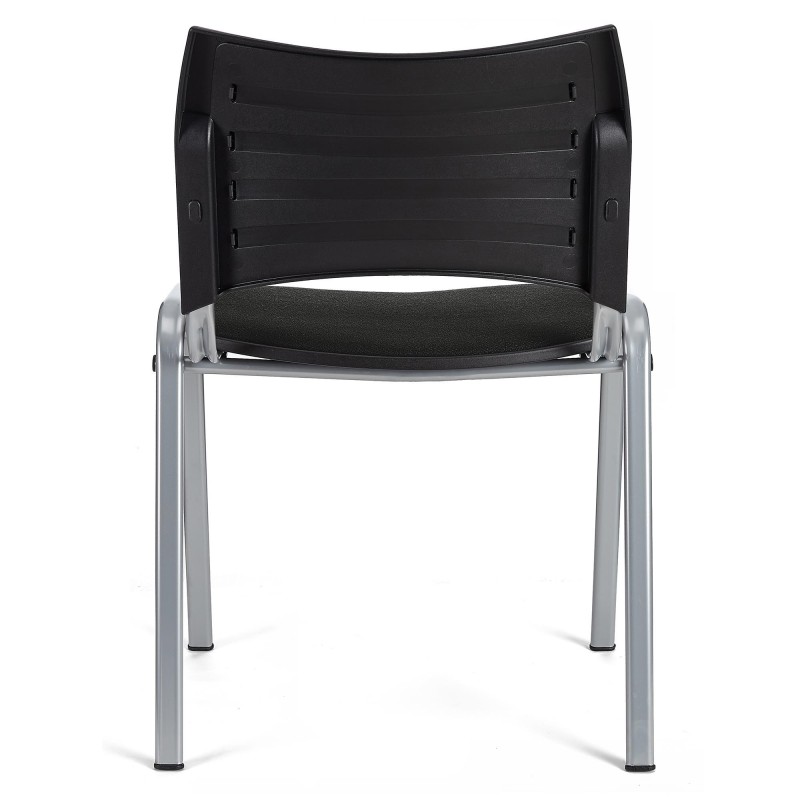 Silla de Confidente ROMEL con Patas Grises en Tela negra