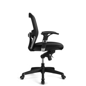 Silla ergonómica FELIX , soporte lumbar, en negro