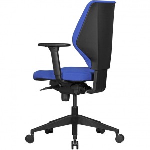 Silla Ergonómica COLINS, totalmente ajustable, tela negra