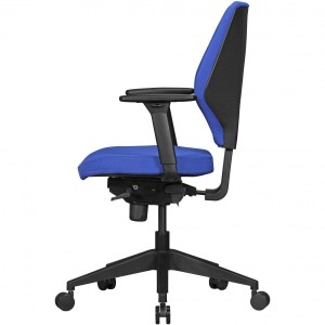 Silla Ergonómica COLINS, totalmente ajustable, tela negra