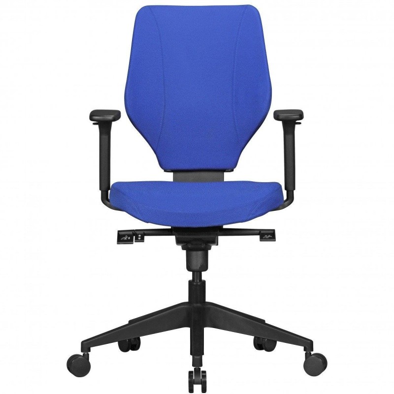 Silla Ergonómica COLINS, totalmente ajustable, tela negra