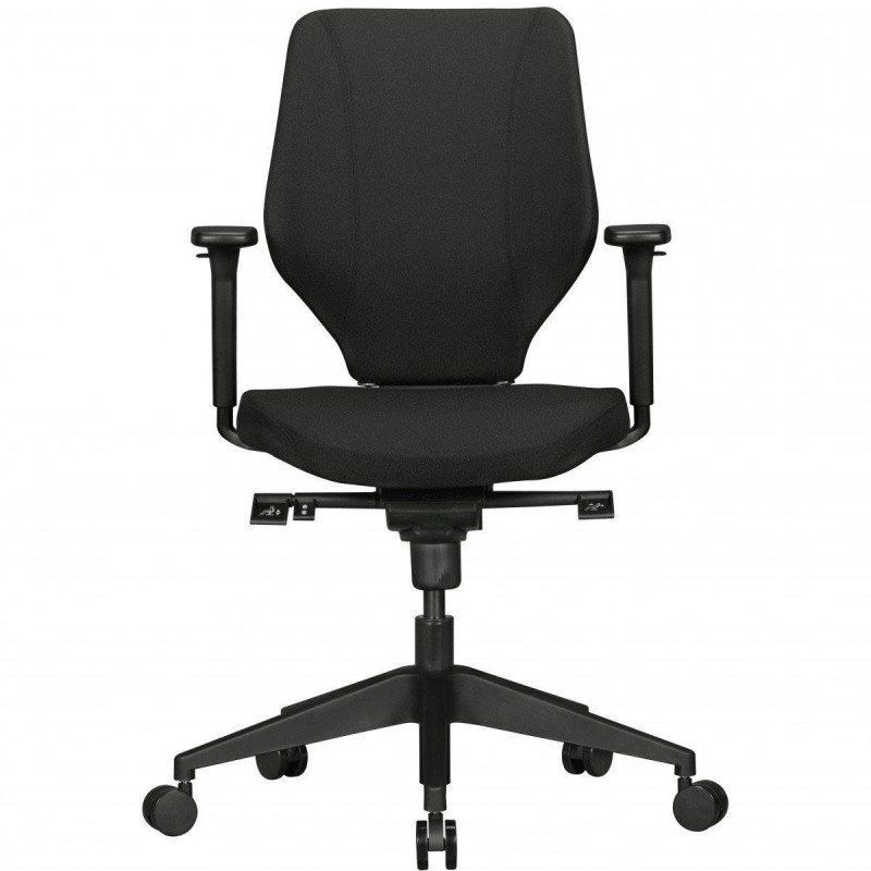 Silla Ergonómica COLINS, totalmente ajustable, tela negra