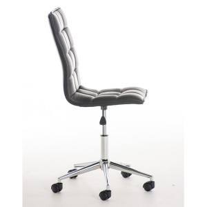 Silla de Oficina BULGARI en piel color negro