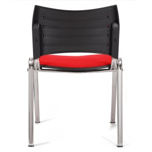 Lote de 5 Sillas de Confidente ROMEL con Patas Cromadas en Tela Negra