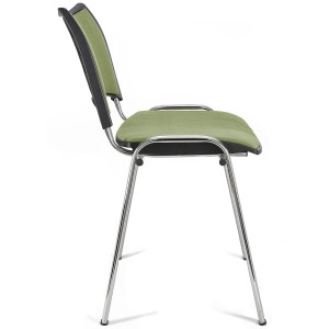 Lote de 5 Sillas de Confidente ROMEL con Patas Cromadas en Tela Negra