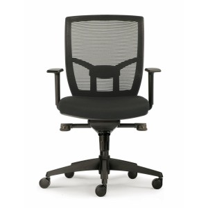Silla de oficina GILBERT, soporte lumbar, en negro