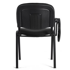 Silla de Confidente MOBY con PALA abatible para escritura en negro