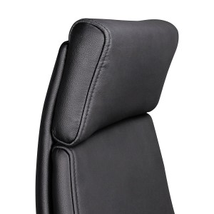 Sillón de oficina TRINIDAD, elegante diseño, en piel negra