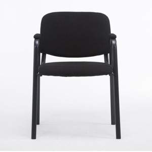 Silla de confidente MOBY CON BRAZOS, patas negras, color negro