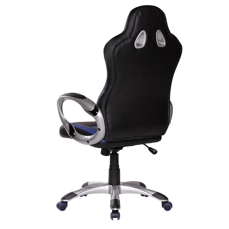Silla Gaming MUSAKU, basculante, piel negro y blanco