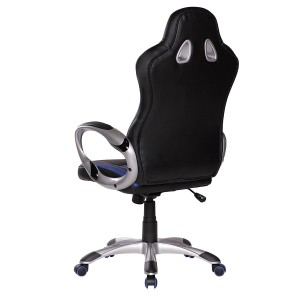 Silla Gaming MUSAKU, basculante, piel negro y blanco