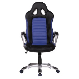 Silla Gaming MUSAKU, basculante, piel negro y blanco