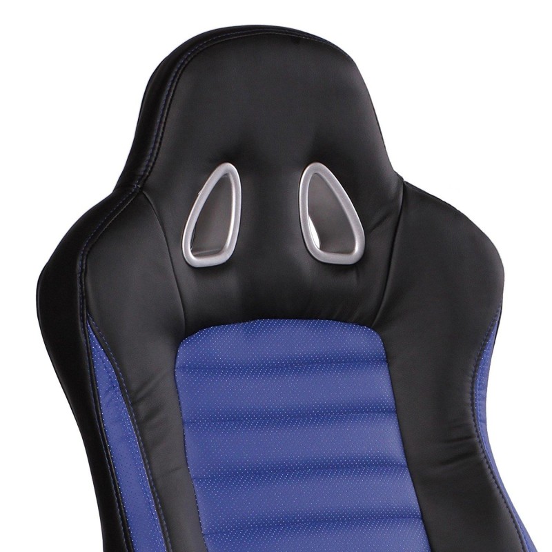 Silla Gaming MUSAKU, basculante, piel negro y blanco