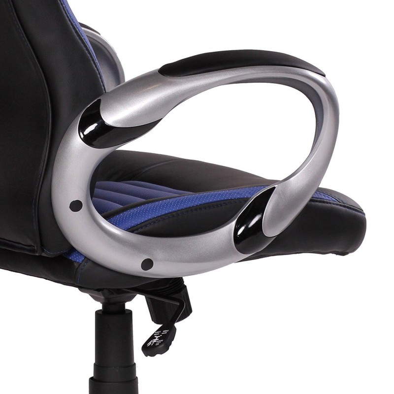 Silla Gaming MUSAKU, basculante, piel negro y blanco
