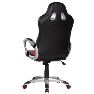 Silla Gaming MUSAKU, basculante, piel negro y blanco