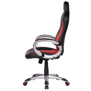 Silla Gaming MUSAKU, basculante, piel negro y blanco