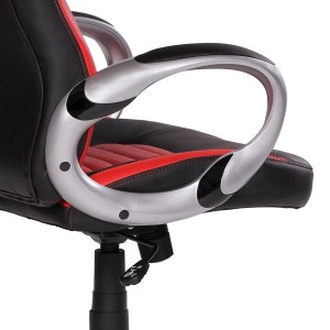 Silla Gaming MUSAKU, basculante, piel negro y blanco