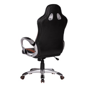 Silla Gaming MUSAKU, basculante, piel negro y blanco
