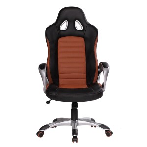 Silla Gaming MUSAKU, basculante, piel negro y blanco