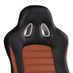 Silla Gaming MUSAKU, basculante, piel negro y blanco