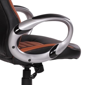 Silla Gaming MUSAKU, basculante, piel negro y blanco