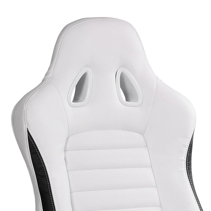 Silla Gaming MUSAKU, basculante, piel negro y blanco