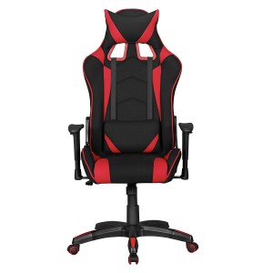 Silla gaming ORBY TELA, reclinable, en negro y rojo