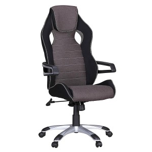 Silla Gaming DAKAR PRO, con Costuras, en Tela Negra y Gris