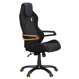 Silla Gaming DAKAR PRO, con Costuras, en Tela Negra y Gris