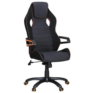 Silla Gaming DAKAR PRO, con Costuras, en Tela Negra y Gris