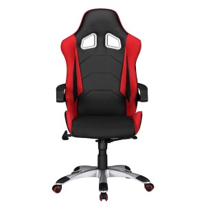 Silla Gaming GUBEN, Diseño Deportivo muy Moderno, Apta uso 8h/día, Color Rojo y Negro