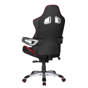 Silla Gaming GUBEN, Diseño Deportivo muy Moderno, Apta uso 8h/día, Color Rojo y Negro
