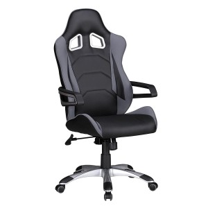 Silla Gaming GUBEN, Diseño Deportivo muy Moderno, Apta uso 8h/día, Color Rojo y Negro