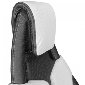 Sillón de Oficina Gaming REGAL, Elegancia y Calidad, en Piel color Blanco y Negro