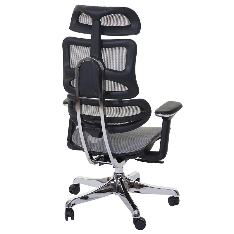 Silla Ergonómica MINERVA, Totalmente Ajustable, ISO 9001, En Malla color Negro