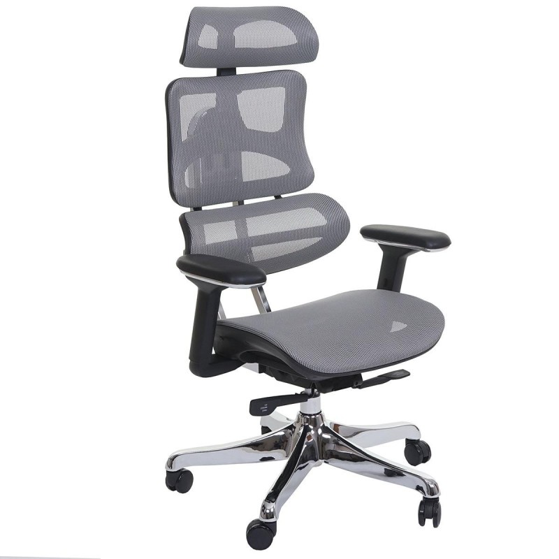 Silla Ergonómica MINERVA, Totalmente Ajustable, ISO 9001, En Malla color Negro