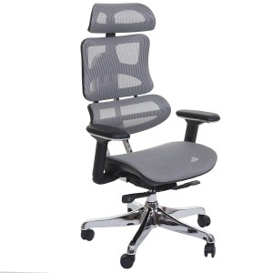Silla Ergonómica MINERVA, Totalmente Ajustable, ISO 9001, En Malla color Negro