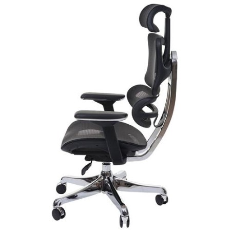 Silla Ergonómica MINERVA, Totalmente Ajustable, ISO 9001, En Malla color Negro 2