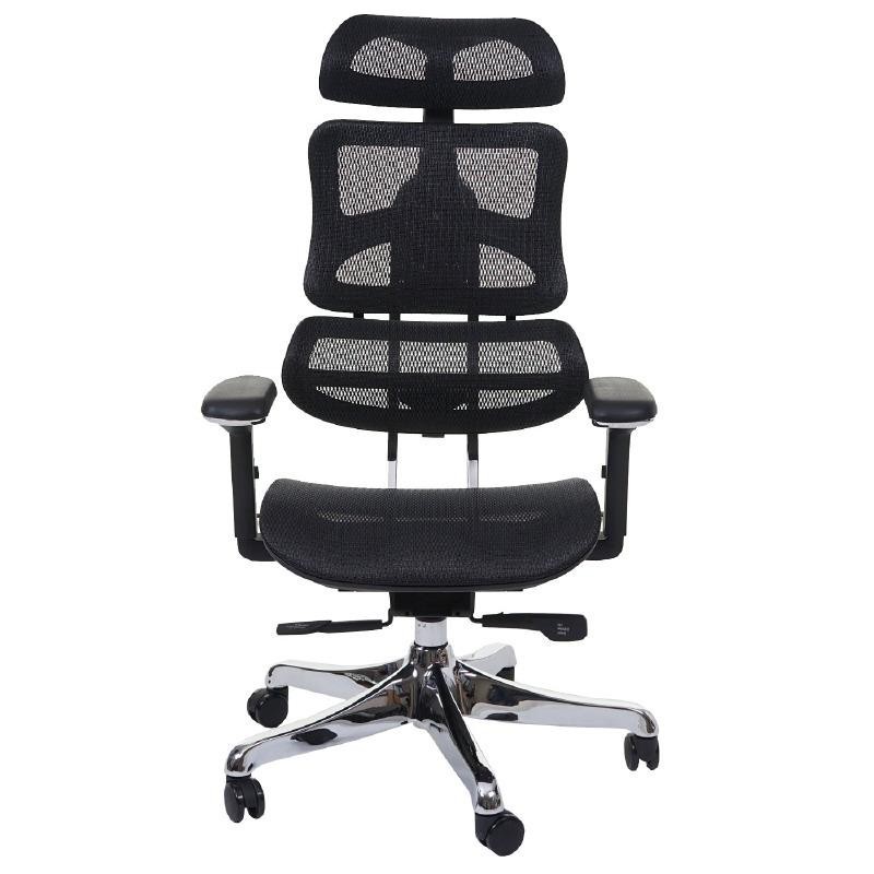 Silla Ergonómica MINERVA, Totalmente Ajustable, ISO 9001, En Malla color Negro