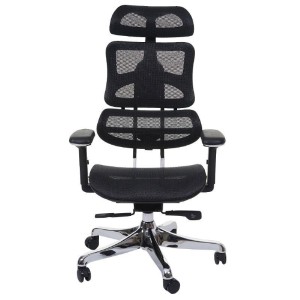 Silla Ergonómica MINERVA, Totalmente Ajustable, ISO 9001, En Malla color Negro