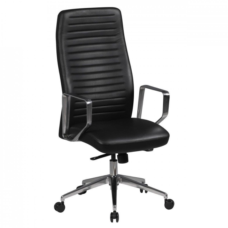 Sillón de Oficina SULZA en Piel Natural color Negro