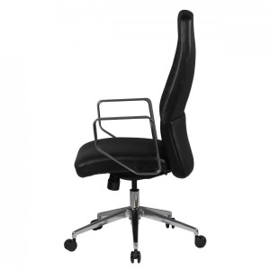 Sillón de Oficina SULZA en Piel Natural color Negro