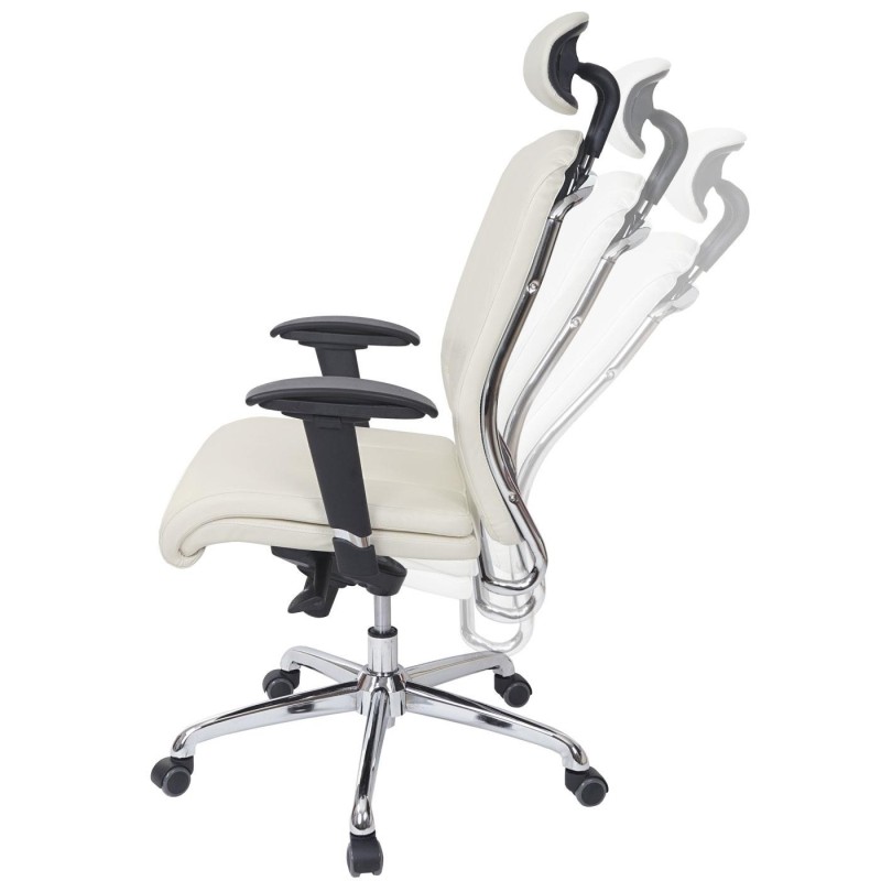 Silla Ergonómica LAKRON, con Sistema Basculante, en Piel Negra