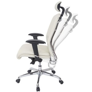 Silla Ergonómica LAKRON, con Sistema Basculante, en Piel Negra