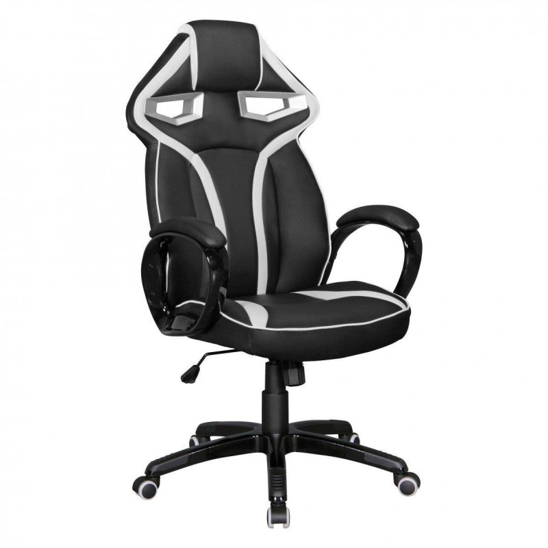 Silla de Oficina WIND PRO, diseño gaming, en negro y blanco