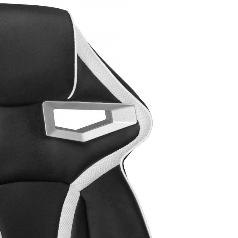 Silla de Oficina WIND PRO, diseño gaming, en negro y blanco
