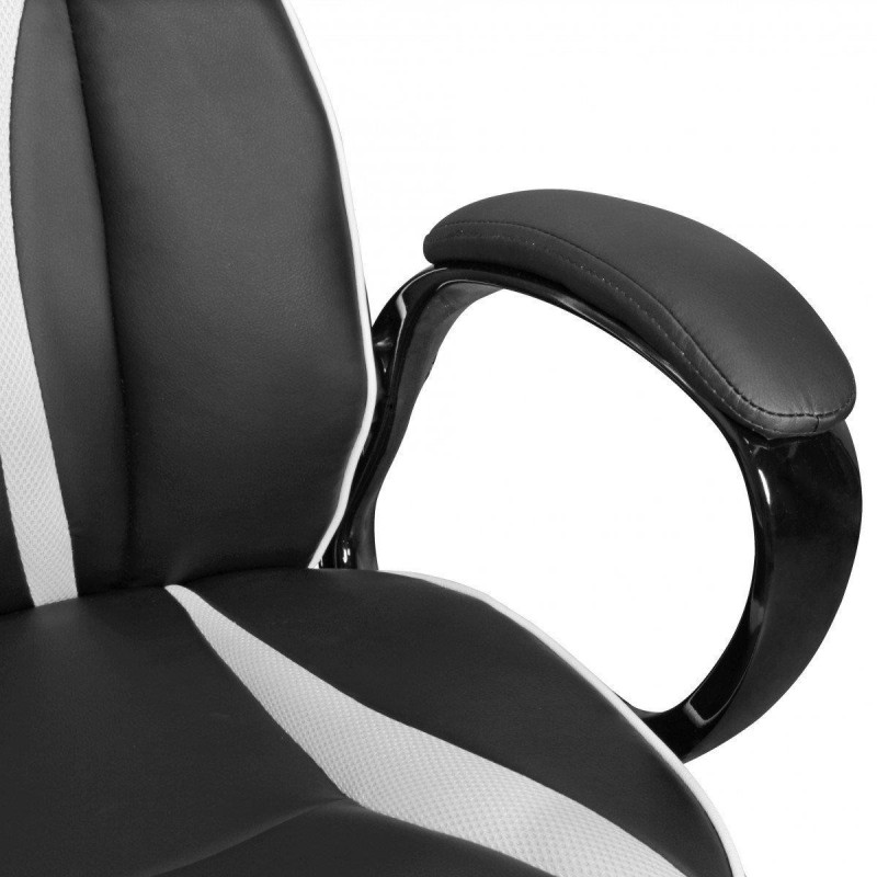 Silla de Oficina WIND PRO, diseño gaming, en negro y blanco