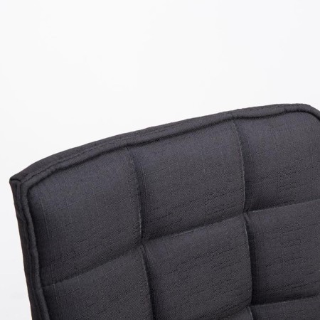 Silla de Confidente BULGARI TELA, ajustable en altura, color negro