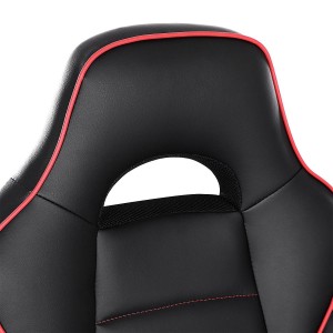 Silla de Oficina GRETA, gran acolchado, diseño deportivo, en piel negra